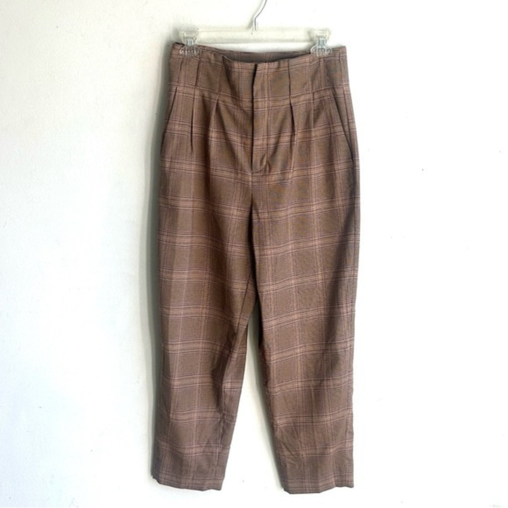 Banana Republic Pleated High Waist Pinstriped Preppy Crop Length Pants Size 4